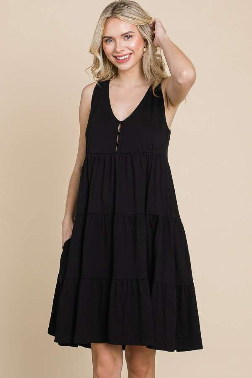 Culture Code Women's Racerback Tiered Tank Midi Dress