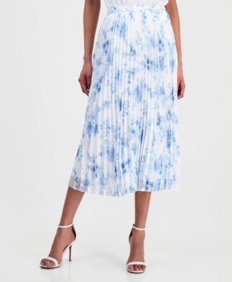 Women's Pull-On Pleated Midi Skirt