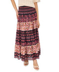Women's Tiered Smock Waist Maxi Skirt