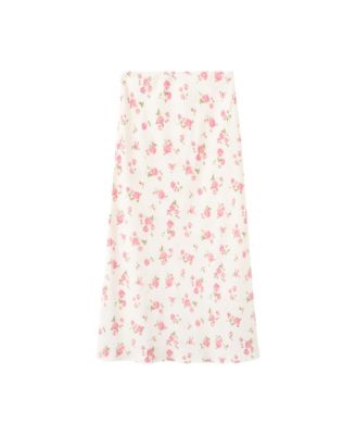 MANGO Women's Floral-Print A-Line Maxi Skirt