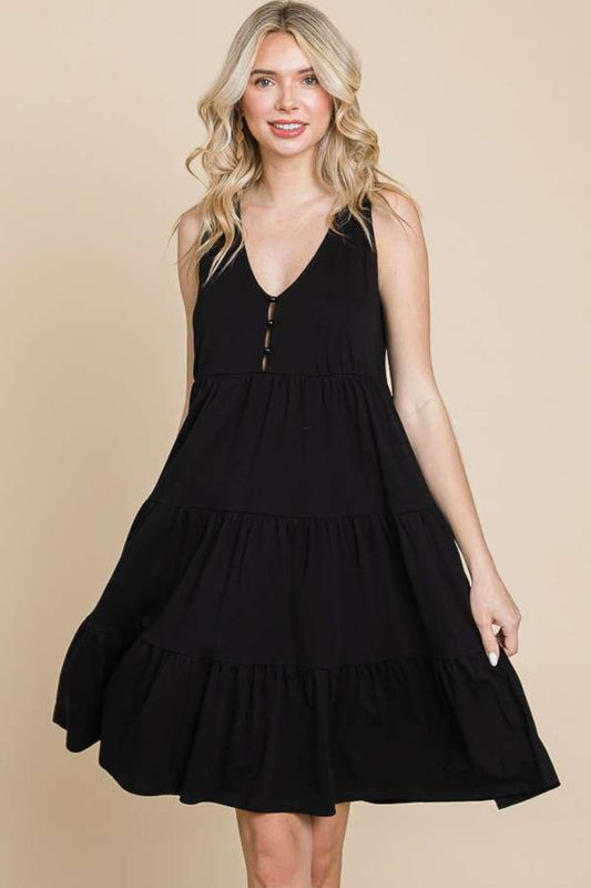 Culture Code Women's Racerback Tiered Tank Midi Dress