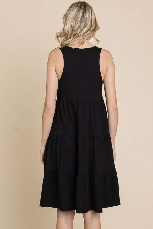 Culture Code Women's Racerback Tiered Tank Midi Dress